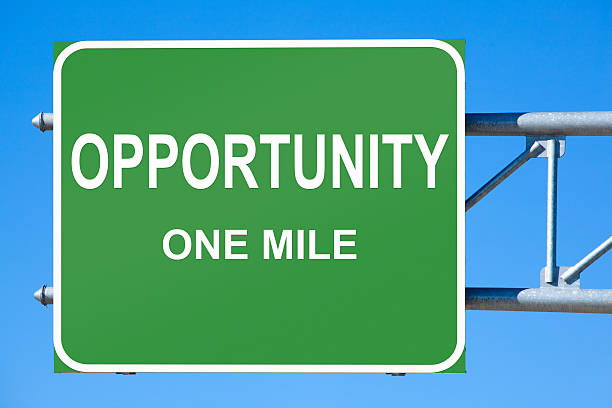 istock Opportunity One Mile; Highway Sign 155096619