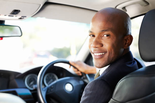 istock Young Businessman Driving in a Car 155096727
