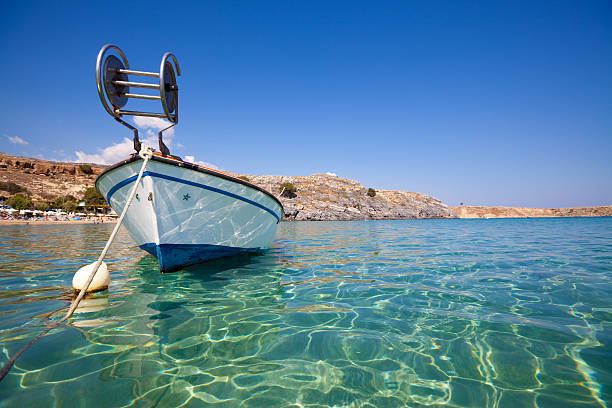 plage de grèce - lindos photos et images de collection