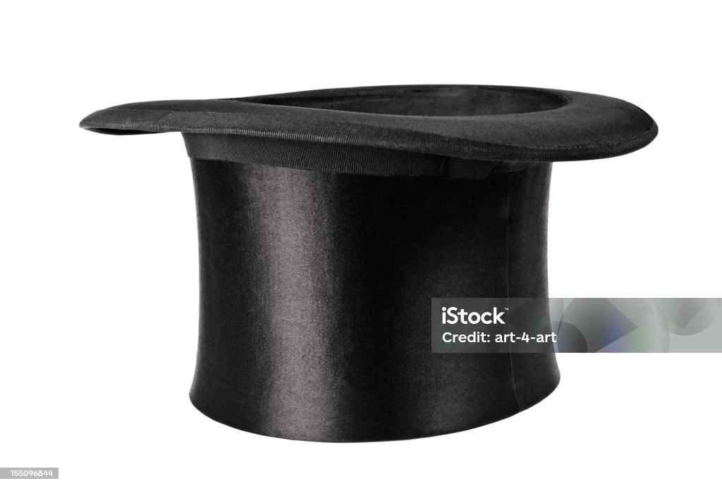 Retro-top-Hut auf weißem Hintergrund - Lizenzfrei Zylinderhut Stock-Foto