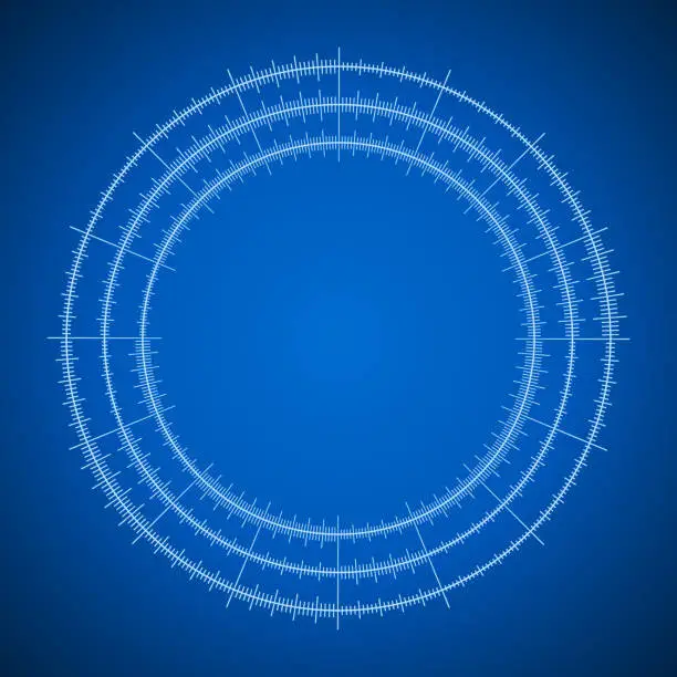 Vector illustration of Circular measure pattern