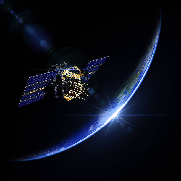 Communications background. 3D render.