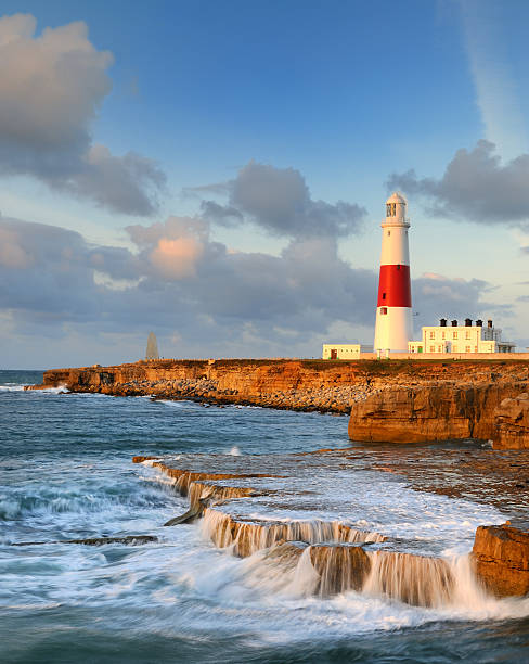 Portland Bill Lighthouse Early morning view of Portland Bill Lighthouse, Dorset. XL image size. bill of portland stock pictures, royalty-free photos & images