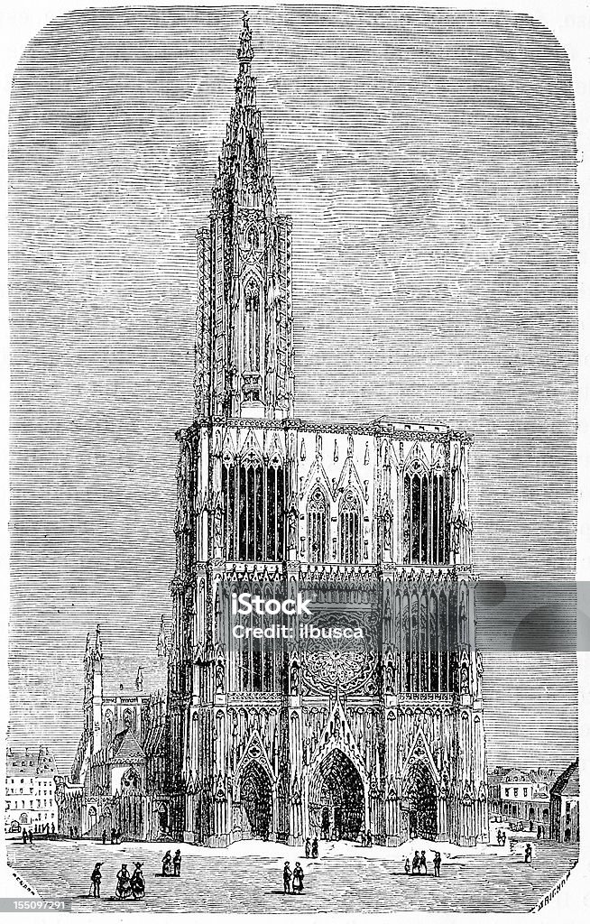 Cathédrale de Strasbourg - Illustration de Antiquités libre de droits