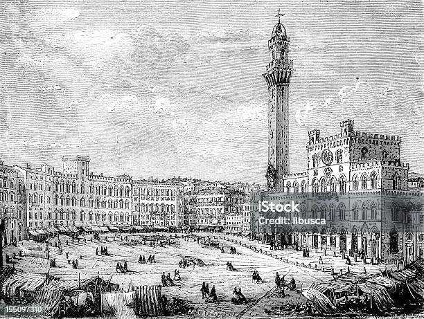 Piazza Del Campo シエナ - シエナのベクターアート素材や画像を多数ご用意 - シエナ, トスカーナ, 風景