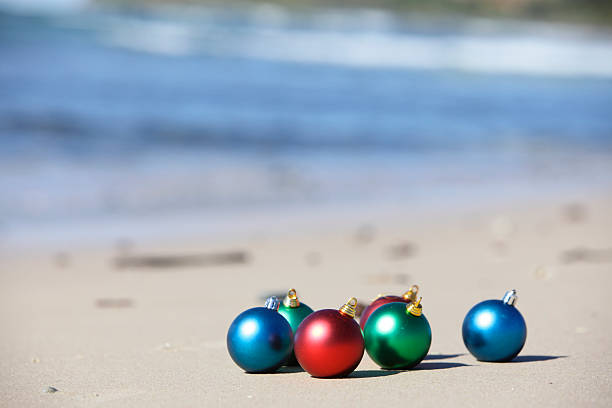 istock Christmas Decorations on the Beach 155097387