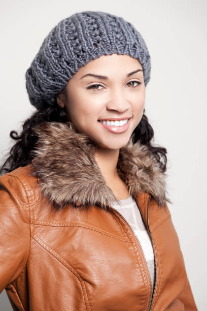 istock Ethnic woman with jacket smiling 155097447