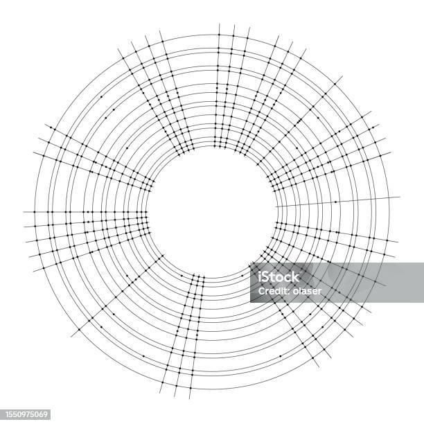 Circular Mesh Patterns Circular Mesh With Dots In Connections Stock Illustration - Download ...
