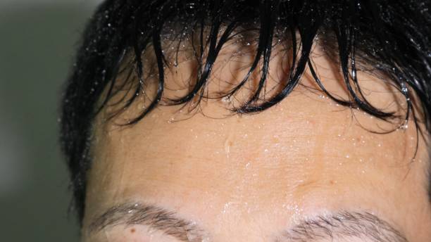 istock Close-up of a sweaty person 1550977778