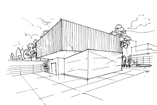 House Line Drawing A Line Drawing Using Interior Architecture ...