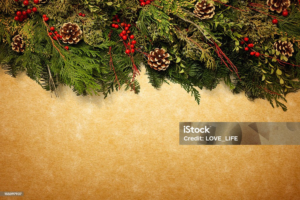 Natal Garland fundo. - Royalty-free Cedro Foto de stock