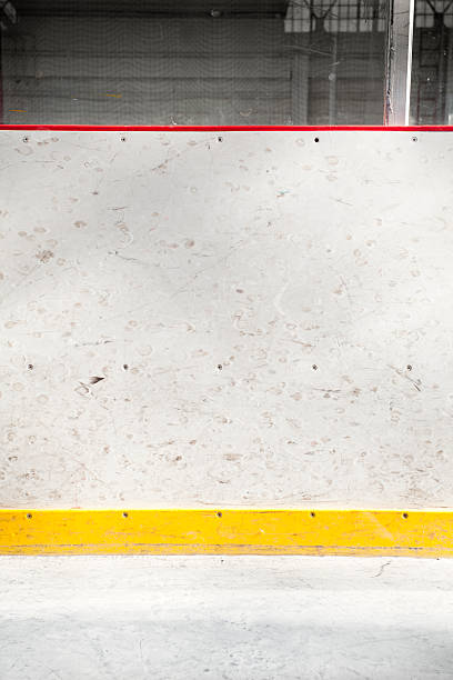 Boards at the hockey arena Ice rink hockey wall background checking ice hockey stock pictures, royalty-free photos & images