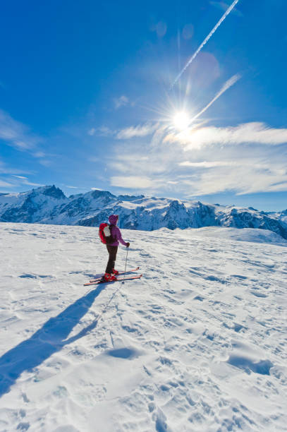 istock Skier Against Spectacular Mountainscape 155098173