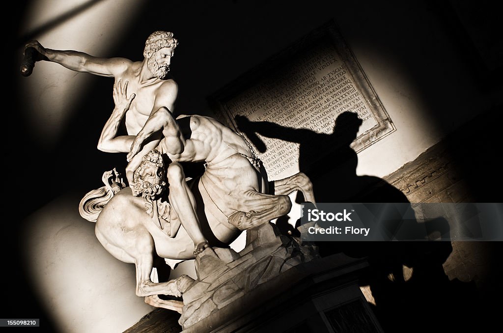 Hercules Brigando com Centauro Nessus - Royalty-free Mitologia Grega Foto de stock