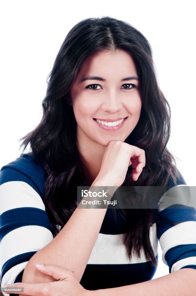 Casual lady smiling Casual lady smiling head shot. Adult Stock Photo