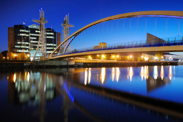istock Millennium Bridge, Salford Quays, Manchester 155098619