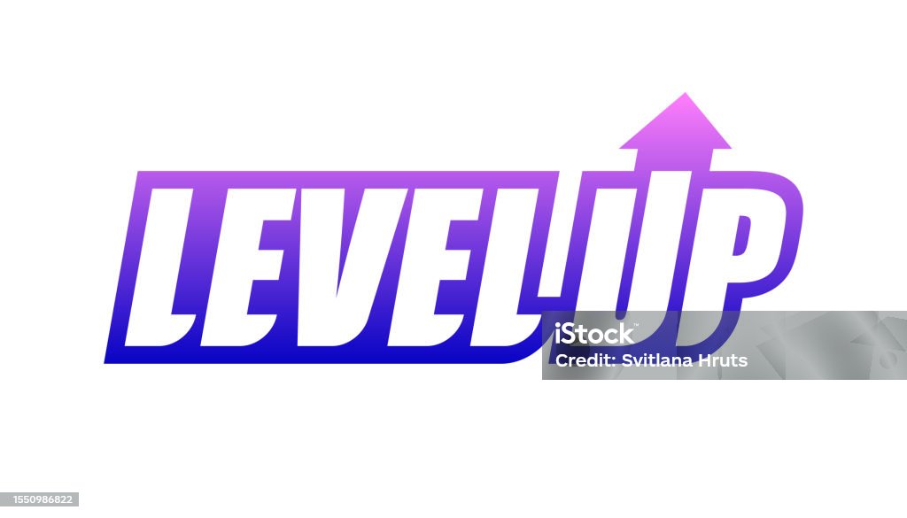 Level Up Typography Flat Logo Design Flat And Minimal Logo Vector ...