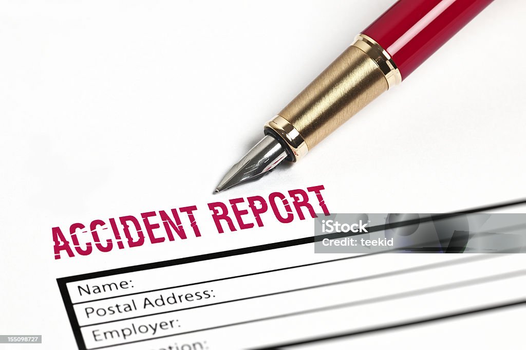 Accident Report Paper Physical Injury Stock Photo