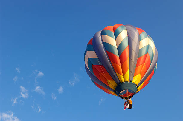 istock Hot Air Balloon Assending Into Sky 155099203