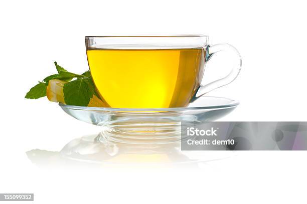Tè Verde - Fotografie stock e altre immagini di Tè verde - Tè verde, Tazza, Sfondo bianco