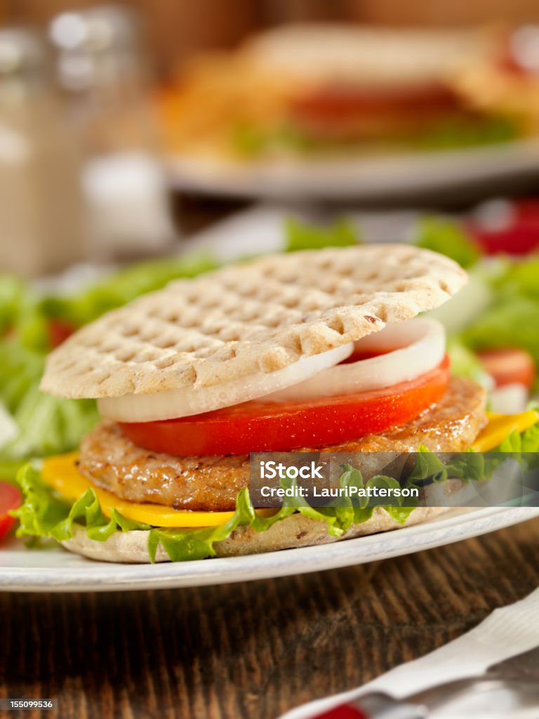 Pita Burger à la dinde - Photo de Aliment libre de droits