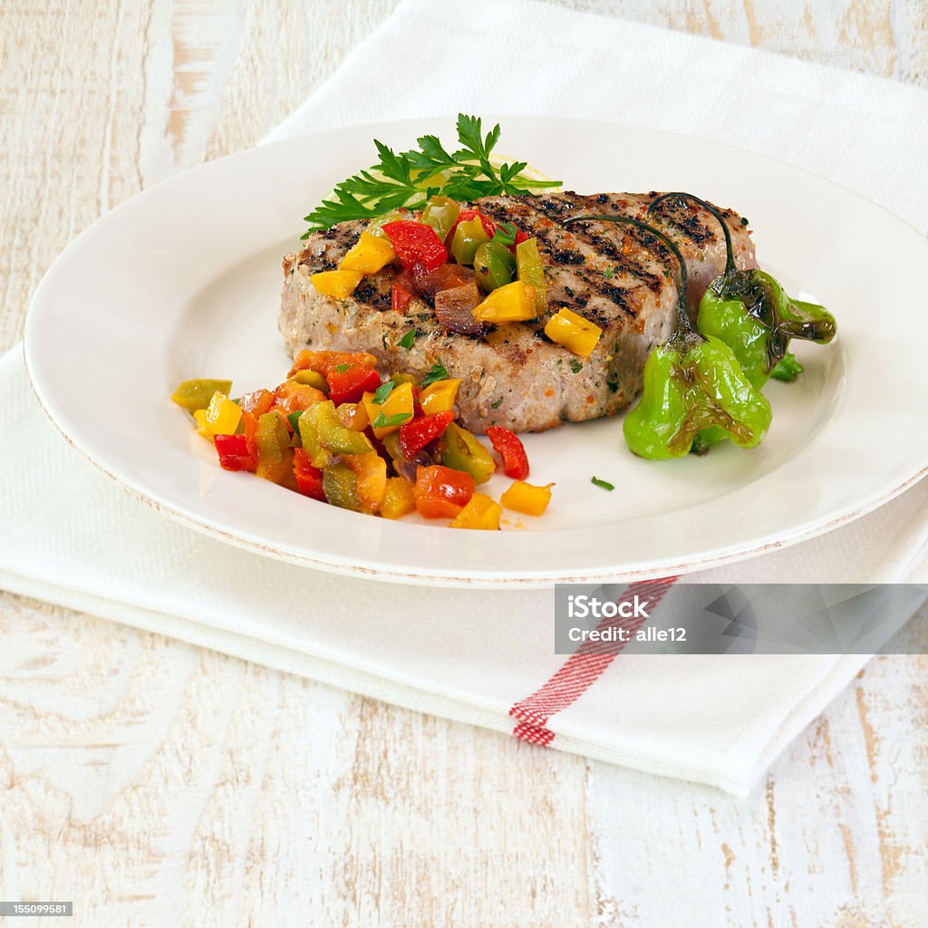 Gegrilltes Thunfisch - Lizenzfrei Thunfischsteak Stock-Foto