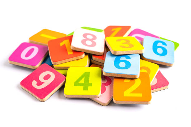 istock Math number colorful on white background, education study mathematics learning teach concept. 1550996225