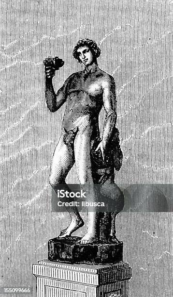 Michelangelos Bacchus Stock Illustration - Download Image Now - Drinking, 19th Century Style, Adult