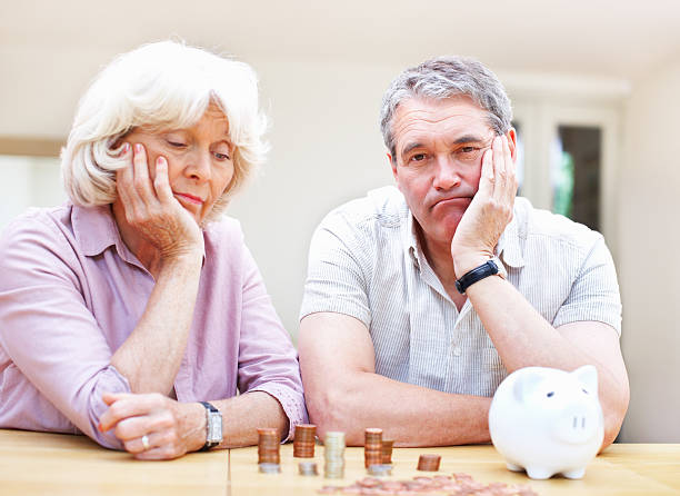 istock Senior couple upset about their savings 155099826