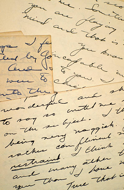 istock Background image of ages letters written in cursive 155099914