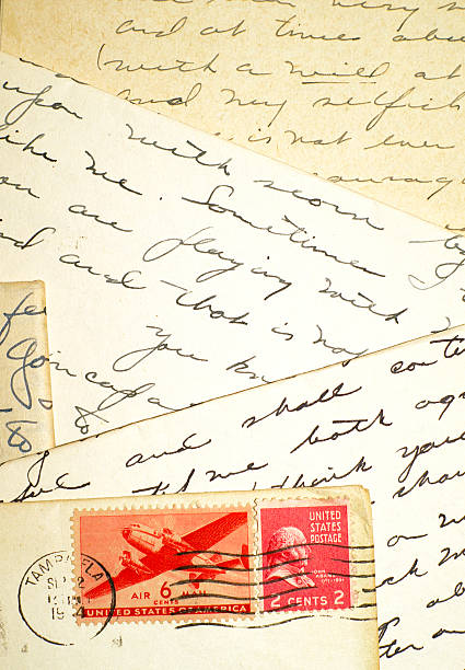 istock Four Letters and Two Stamps 155099924