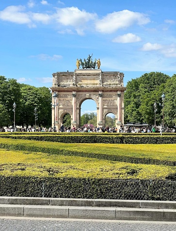 The Arc de Triomphe du Carrousel (English: Triumphal Arch of the Carousel) is a triumphal arch in Paris, located in the Place du Carrousel