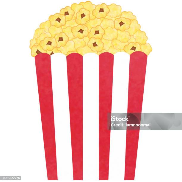 Popcorn Rajz Drawing Of Popcorn Isolated On White Background For Usage As An ...