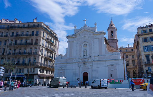 Marseille, France - May 29, 2023: The church Eglise Saint-Ferreol at Marseille, France