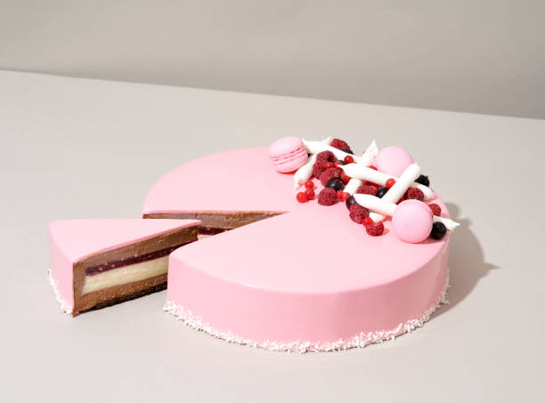 istock Close-up shot of a delectable cake featuring a raspberry and white chocolate topping 1551081646