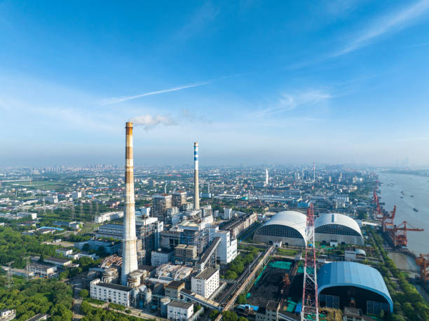 istock Aerial view of thermal power generation 1551129521