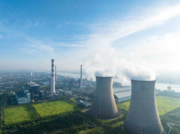 istock Aerial view of thermal power generation 1551132841