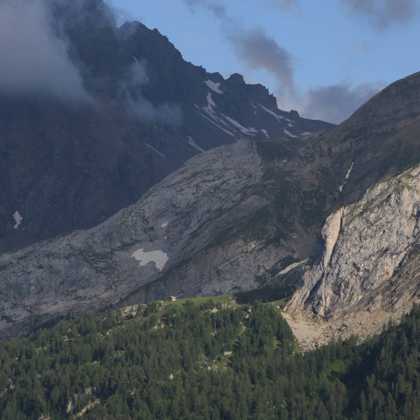 istock Lonely small hut near the Sanetsch mountain pass, Switzerland. 1551161973