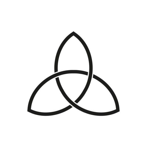 символ кельтского троицкого узла. векторная иллюстрация. эпс 10. - knotwork stock illustrations