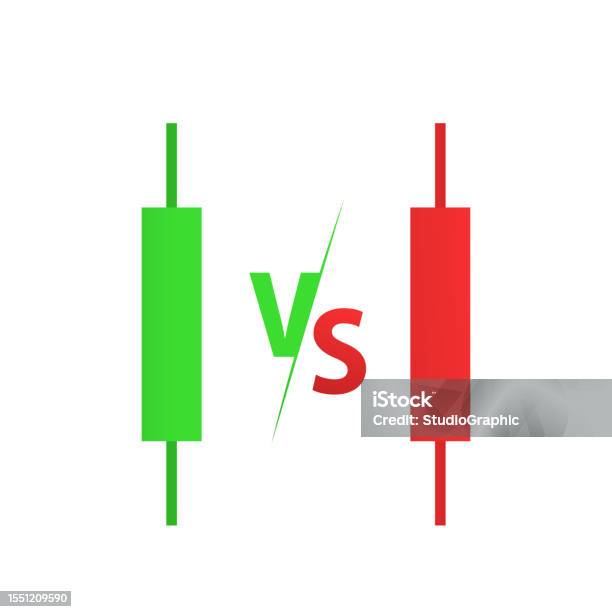 Candlesticks Rise The Fall And Rise In Candlestick Analysis Long Vs Short Trading Concept ...