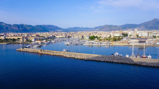 istock Palermo yacht port marina, Sicily, Italy 1551234355