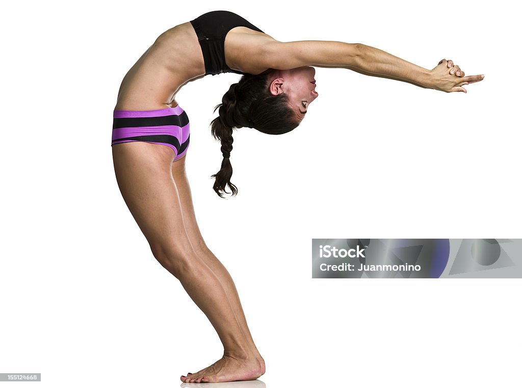 Bikram pose, costas bend compressão de coluna - Foto de stock de Ioga Bikram royalty-free