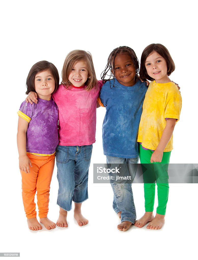 Multi-Racial Group of Diverse Children Standing Together Friends  Child Stock Photo