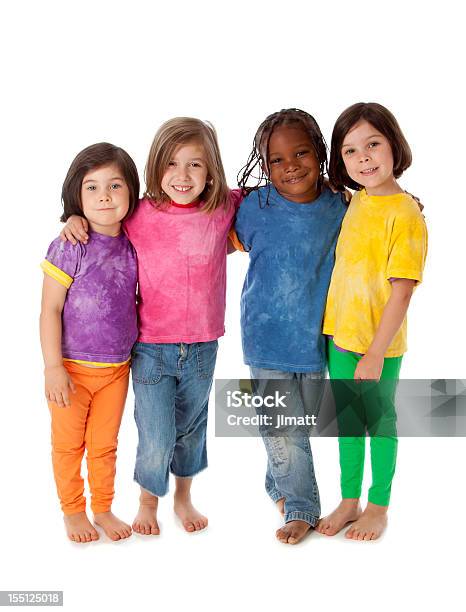 Multiracial Group Of Diverse Children Standing Together Friends Stock Photo - Download Image Now