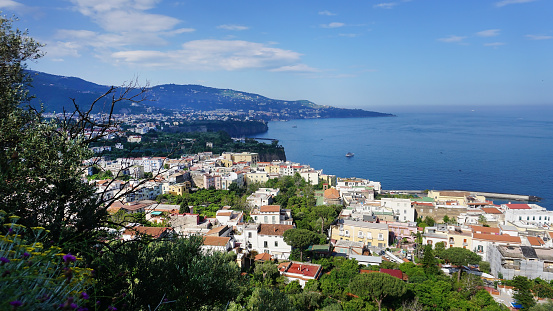Panoramic view of Sorrento, the Amalfi Coast at Italy