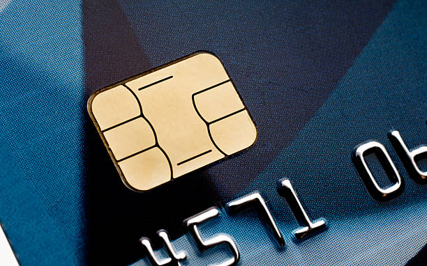 istock Modern Smart Card Chip Close Up on Crediet Debit Card 155125797