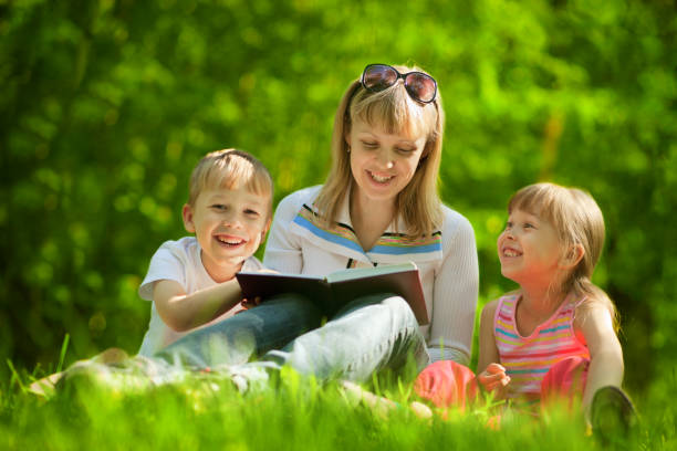 istock Mother reading book for children 155126399