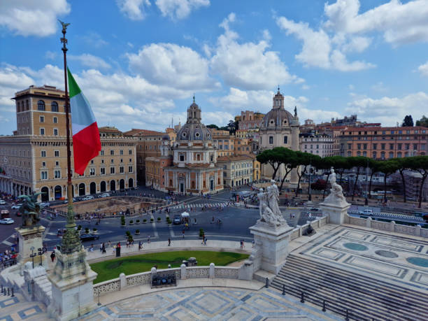 istock View of the Trajan's Column on Piazza Foro Traiano, Rome 1551272152