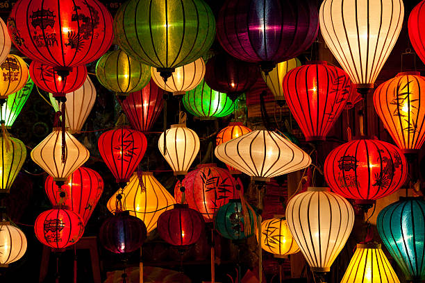 istock Various, colorful, silk lanterns in Hoi An City, Vietnam 155127335