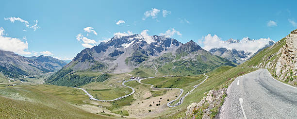 landscape with Col du Lautaret and street to Galibier  hautes alpes photos stock pictures, royalty-free photos & images